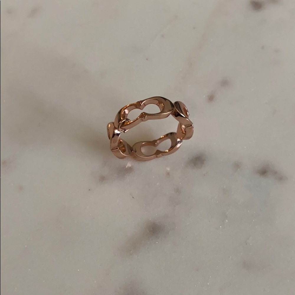 Coach Rose Gold C ring